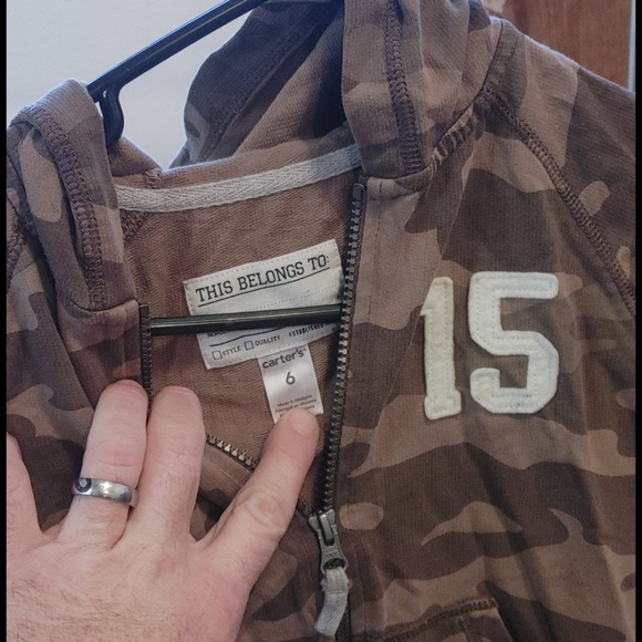 Boys Camo Zip Up Hoodie size 6 - Picture 2 of 6